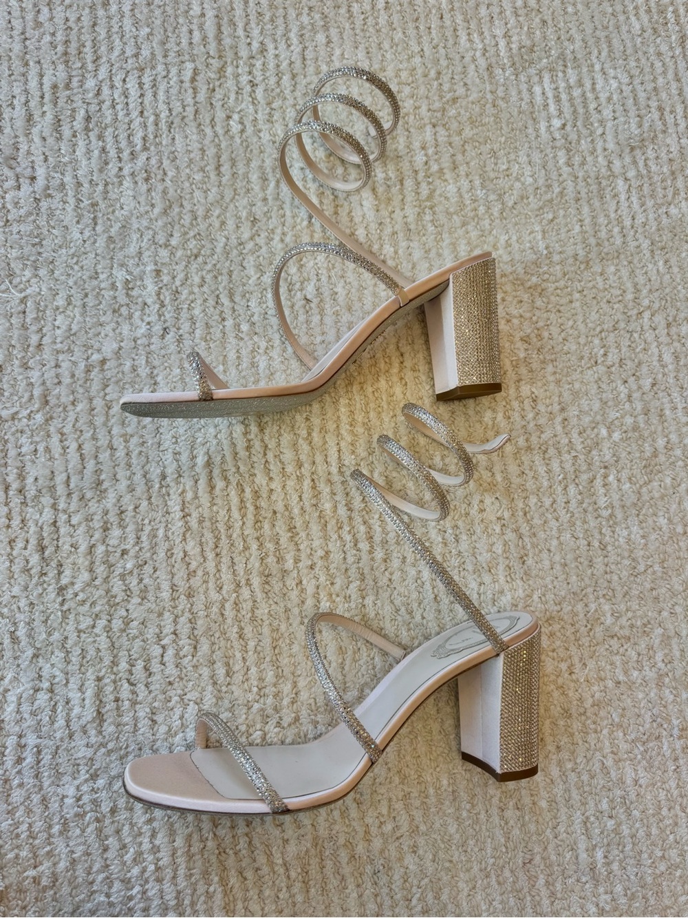 Rene Caovilla Cleo Ankle Strap Embellished Sandals